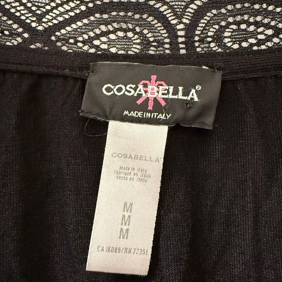 Cosabella Long Sleeve Pajama Dress with Lace Trim Size M - Picture 2 of 4